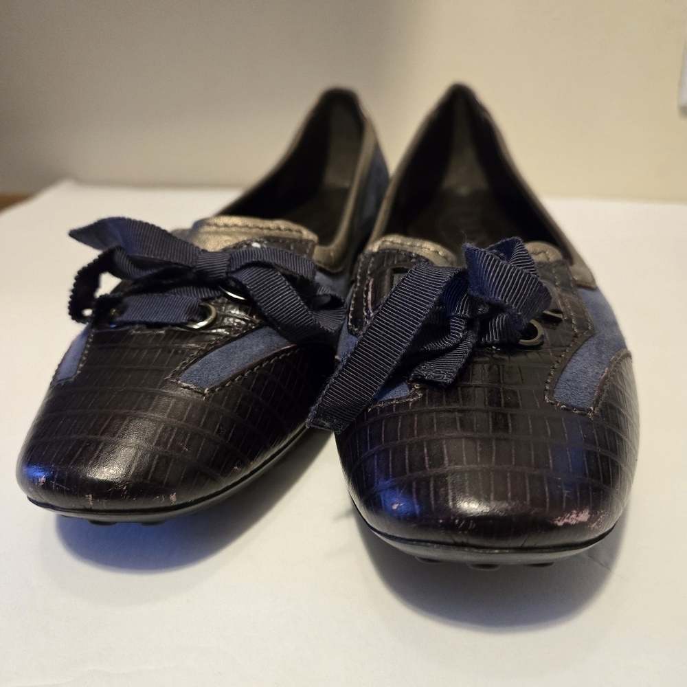 Tod's Leather And Suede Lace up Loafers Size 38 - Picture 4 of 9